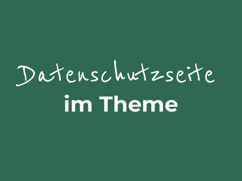 Datenschutzseite im Foodblogliebe Theme