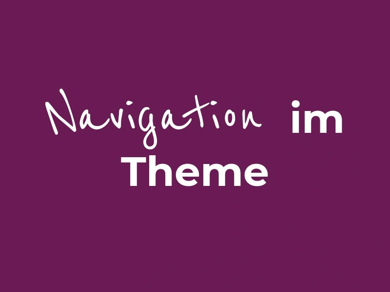 Kundenbereich: Navigation im Foodblogliebe Theme