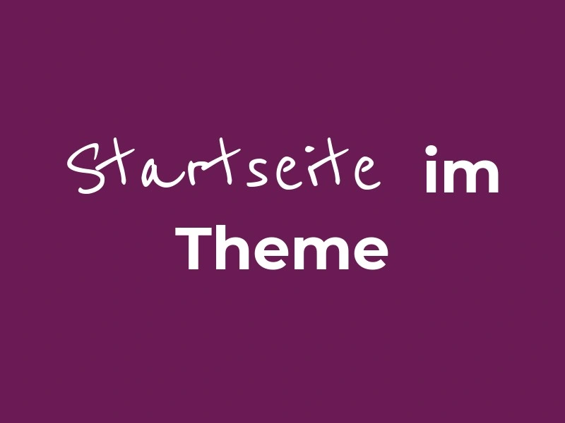 Kundenbereich: Startseite im Foodblogliebe Theme