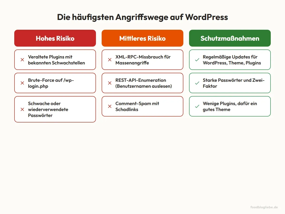 Die häufigsten Angriffswege auf WordPress