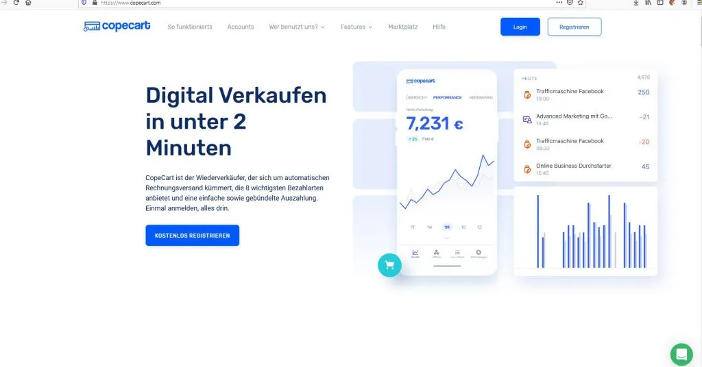 Copecart der Zahlungsabwickler für Foodblogger