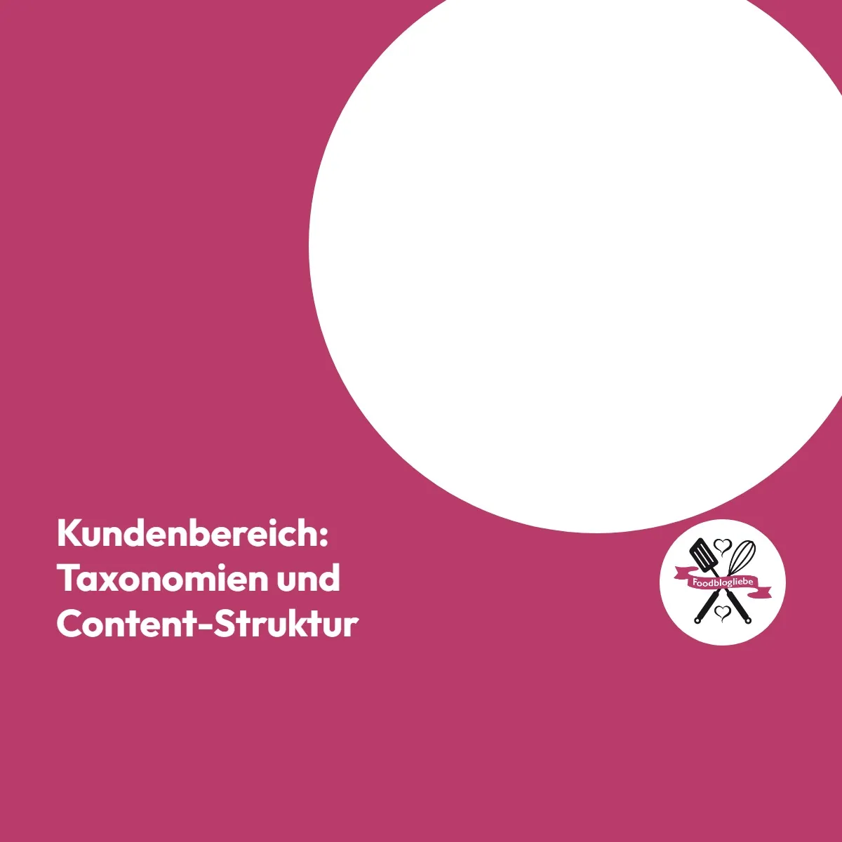 Kundenbereich: Taxonomien und Content-Struktur